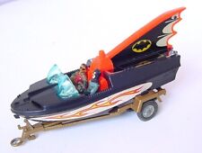 1960s CORGI TOYS BATMAN GLASTRON BATBOAT w ROBIN & TRAILER DIECAST, used for sale  Shipping to South Africa