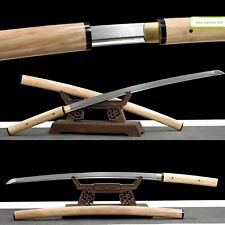 Full Tang Samurai Japanese Shirasaya Katana Sword Damascus Folded Steel Sharp* for sale  Shipping to South Africa