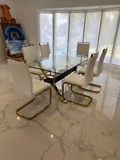 white dining 6 chairs for sale  Plano