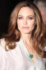 Pingente de colar Angelina Jolie 100% esmeralda ouro 14K sobre 925 Hollywood comprar usado  Enviando para Brazil
