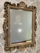 MIRROR Homco Home Interiors RECTANGLE Gold HOLLYWOOD REGENCY Ornate 20" 2151 for sale  Shipping to South Africa