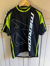 Merida Team men's full zip short sleeve cycle jersey in black/green - XL size for sale  Shipping to South Africa