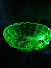 Uranium Glass Large Bowl, Magnificent Art Deco Green Bowl ( Rare Can't Find Any, used for sale  Shipping to South Africa