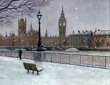 Big Ben Winter Wonderland, Londres, imán nevera refrigerador --- regalo de Navidad segunda mano  Embacar hacia Argentina