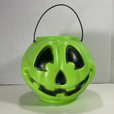 Cubo de caramelos Jack-O-Lantern verde lima plástico espuma general de colección segunda mano  Embacar hacia Argentina