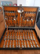 Vintage Silver Plated Super Inox Boxed Cutlery Set Kings Pattern 51 Pieces, used for sale  Shipping to South Africa