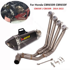 For Honda CBR650R CBR650F CB650R 2014-2022 Full System Exhaust Tips Header Pipe for sale  Shipping to South Africa