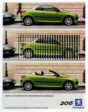 Peugeot 206 2001 convertible vintage estampado original anuncio foto verde Francia Magic segunda mano  Embacar hacia Argentina