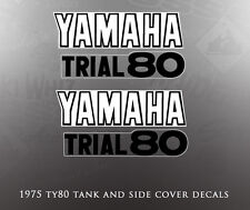 YAMAHA 1975 TY80 TANK AND SIDE COVER DECALS GRAPHICS LIKE NOS for sale  Shipping to South Africa