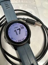 Reloj GPS Garmin Fenix 6S Pro negro con banda azul muy bueno #233163, usado segunda mano  Embacar hacia Mexico