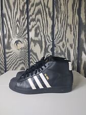 Used, Adidas Pro Model Mens Size 10 Black White Leather High Top Sneakers B39368 for sale  Shipping to South Africa