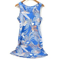 Columbia PFG Tank Dress Womens Large Freezer III Omni Shade Blue Tropical Floral for sale  Shipping to South Africa
