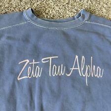 Zeta Tau Alpha Sweatshirt Small Blue Kansas State University ZTA Sorority for sale  Shipping to South Africa