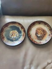 Vintage 2003 Home Interiors Decorative Lion Plates for sale  Shipping to South Africa