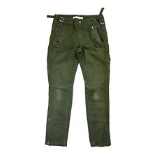 Zadig & Voltaire zielone wojskowe wąskie spodnie stożkowe podwójny zamek błyskawiczny damskie rozmiar 38 na sprzedaż  PL