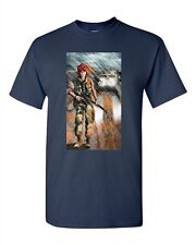 Soldado Jeep Rifle Jogo De Guerra Paz Tanya Ramsey Arte Arte Dt Adulto T-shirts Camiseta comprar usado  Enviando para Brazil
