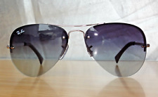 Ray-Ban RB 3449 003/8G Chrome Rimless aviator 56mm Gray grd.lens-Mint+Case+Cloth for sale  Shipping to South Africa