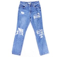 Jeans feminino Forever 21 jeans algodão tamanho 24 azul elástico reto vintage cintura média anos 90 comprar usado  Enviando para Brazil