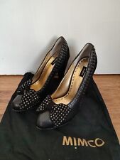 Mimco black heels for sale  BEDFORD