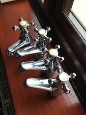 4 Classic Victorian Design Chrome Taps Hand Basin Working Spares Repairs for sale  Shipping to South Africa