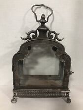 Antiqued Ornate Metal & Glass Lantern  Display Case  Oddity Showcase Curio for sale  Shipping to South Africa