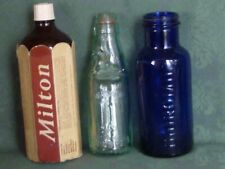Holt Bros Burnham Lighthouse Small Codd Bottle, plus Duromil + Milton Bottles for sale  Shipping to South Africa