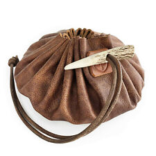 Large leather pouch for sale  Shipping to Ireland