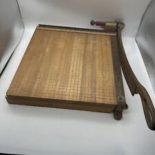 Cortador de papel de guillotina vintage de 15,5" Ingento n.o 5 madera y hierro fundido segunda mano  Embacar hacia Argentina