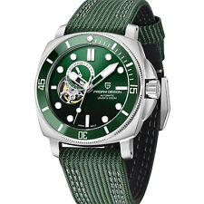 Usado, Relógio masculino automático 43mm design Pagani caixa quadrada verde safira luminoso nh39 comprar usado  Enviando para Brazil