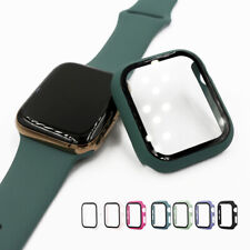 Tempered Glass+PC Cover For Apple Watch Series 9 8 7 6 5 SE Screen Protector for sale  Shipping to South Africa