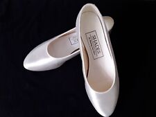 satin flat wedding shoes for sale  PULBOROUGH