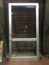 Set of 4 Interior Aluminium Merchant Doors Full Glass Push Pull 47-3/4 x 93-1/2 for sale  Cleveland