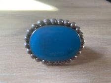 Statement Large turquoise sterling silver western ring custom made for sale  RICHMOND