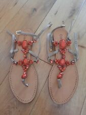 Used, Hand made Capri sandals with Swarovski Crystal - size 39 for sale  LONDON