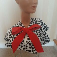 Cruella De Ville 101 Dalmatian Print Collar Shawl Stole Wrap Fancy Dress New for sale  Shipping to South Africa