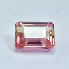 Emerald Cut Tourmaline Natural Bi-Color 13.80 Ct Loose Gemstone CERTIFIED for sale  Shipping to South Africa