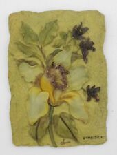 3D Orchid Wall Plaque by Cheri Blum Cymbidium Intentionally Distressed Resin for sale  Shipping to South Africa