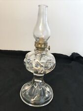 Antique EAPG Glass Ruffled Bullseye Oil Lamp Miniature Kerosene Lamp 5 1/2" for sale  Shipping to Canada