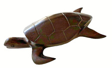 Sea Turtle Figurine Sculpture Hand Carved Ironwood 6" Long Vintage for sale  Shipping to South Africa