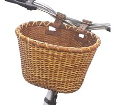 Retro Bike Basket Wicker Woven Bicycle Front Basket Handlebar Storage Basket for sale  Shipping to South Africa