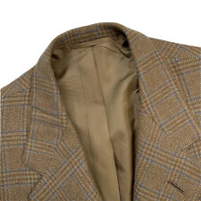 Mint! VTG 44 R Oxxford Clothes " Crown Cashmere " Light Brown Plaid Made USA for sale  Shipping to South Africa