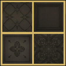  Azulejos de techo de textura decorativa en negro diferentes patrones fácil instalación segunda mano  Embacar hacia Argentina