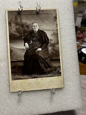 Schnell Troy Ohio Cabinet Card Photo Vintage Creepy Old Lady Morbid  for sale  Shipping to South Africa
