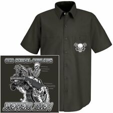 1962-65 CAMISA DE TRABALHO OLD SCHOOL MUSCLE DADDY HOT ROD OUTLAW GASSER DRAG CAR SKULL comprar usado  Enviando para Brazil