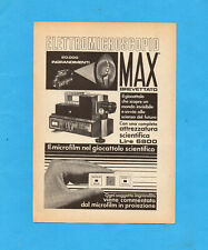 TOP972-PUBBLICITA'/ADVERTISING PAGE-1972- MAX ELETTROMICROSCOPIO (vers.A) usato  Milano