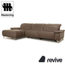 Musterring Leder Ecksofa Grau Taupe elektrische Funktion Recamiere Links sofa na sprzedaż  Wysyłka do Poland