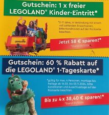 Legoland gutschein 4x60 gebraucht kaufen  Schorndorf