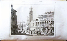 Stampa antica piazza usato  Monterosso Almo