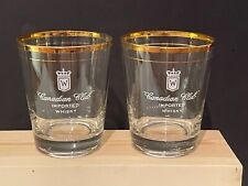 Dos (2) Gafas de Whisky Rocks Canadian Club Recortadas en Oro Importadas segunda mano  Embacar hacia Argentina