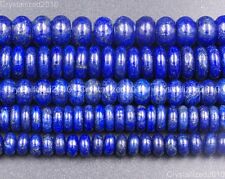Natural Lapis Lazuli Gemstone Rondelle Spacer Beads 4mm 5mm 6mm 8mm 10mm 15.5" for sale  Shipping to South Africa